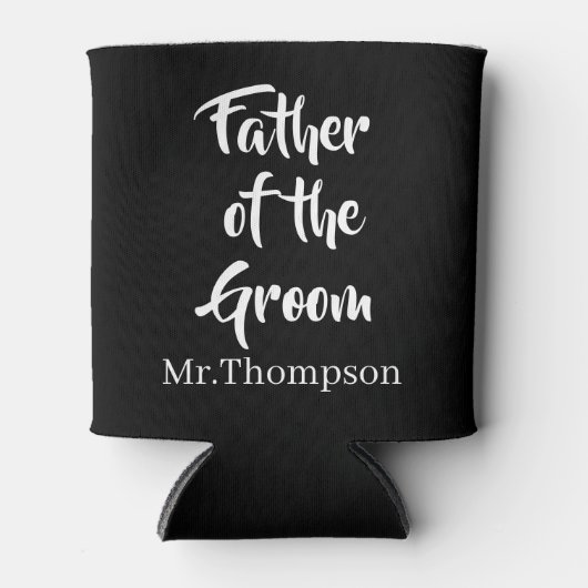 新郎のカスタムウェディングの親ギフトの父 缶クーラー (正面)