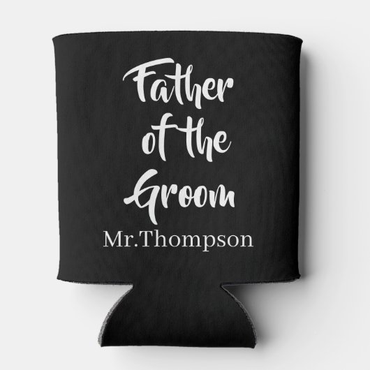 新郎のカスタムウェディングの親ギフトの父 缶クーラー (裏面)