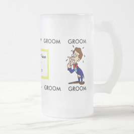 新郎のガラスビールのジョッキ フロストグラスビールジョッキ