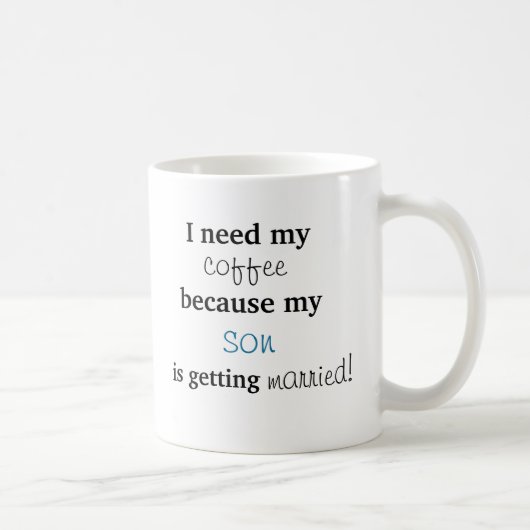 新郎のギフトの母 コーヒーマグカップ (右)