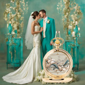 新郎のギフト金ゴールドポケットウォッチパールコーストエレガ 腕時計