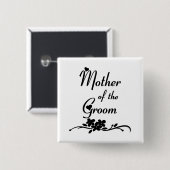 新郎のクラシックな母 缶バッジ (正面&裏面)