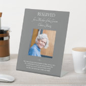 新郎のグレーの母フォトメモリアル結婚の椅子 台座サイン (インサイチュ)