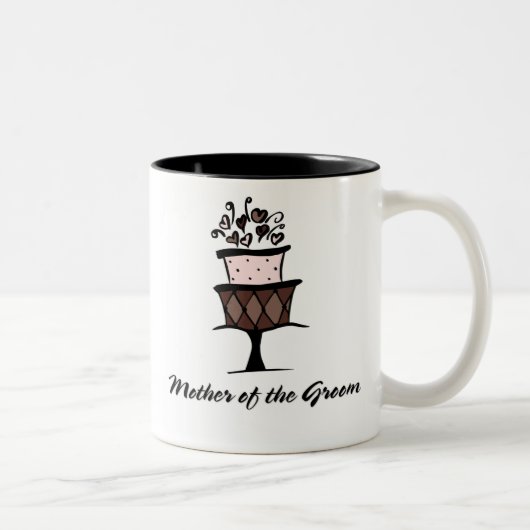 新郎のケーキの母 ツートーンマグカップ (右)