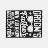 新郎のコスチューム結婚FaのMensの父 フリースブランケット (正面(横))