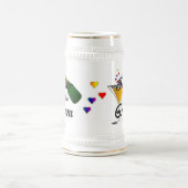 新郎のシャンペンのトーストの父 ビールジョッキ (中央)