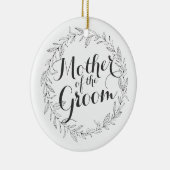 新郎のシンプルな花の結婚式のオーナメントの母 セラミックオーナメント (右)