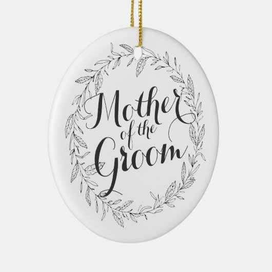 新郎のシンプルな花の結婚式のオーナメントの母 セラミックオーナメント (右)