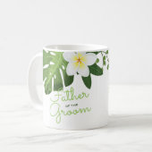 新郎のハワイの結婚式の植物の父 コーヒーマグカップ (正面左)