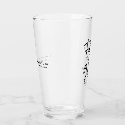 新郎のパーソナライズされた父 タンブラーグラス (右)