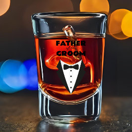 新郎のパーソナライズされた記念結婚品の父 ショットグラス