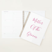 新郎のピンクの結婚贈り物のシンプル母親 プランナー手帳 (ディスプレー)