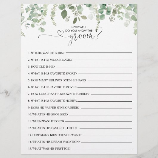 新郎のブライダルシャワー (正面)