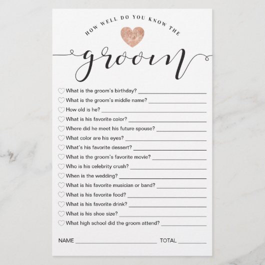 新郎のブライダルシャワー (正面)