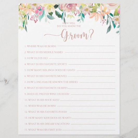 新郎のブライダルシャワー (正面)