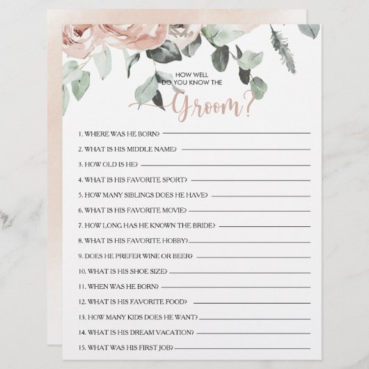 新郎のブライダルシャワー (正面/裏面)