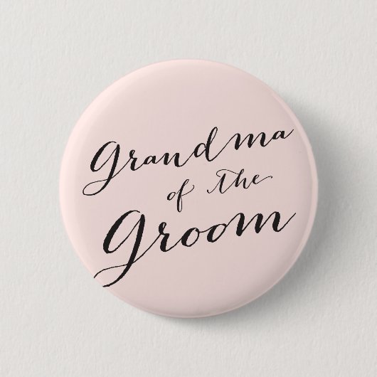 新郎のブライダルパーティボタ結婚ンのおばあちゃん 缶バッジ (正面)