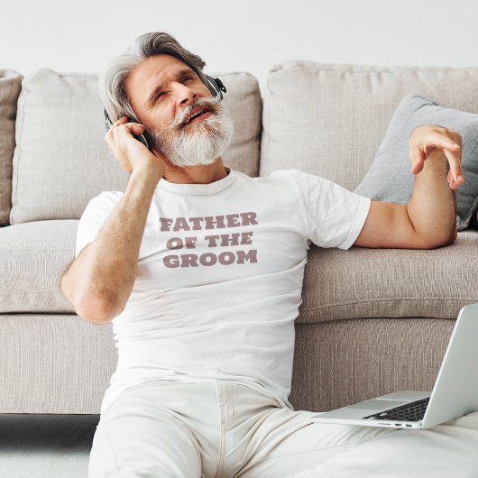 新郎のホワイトウェディングパーティーの父親 Tシャツ