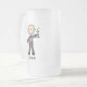 新郎のマグのための飲み物 フロストグラスビールジョッキ (正面左)