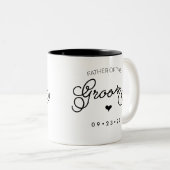 新郎のマグの父はあなたの日付を個人化します ツートーンマグカップ (正面右)