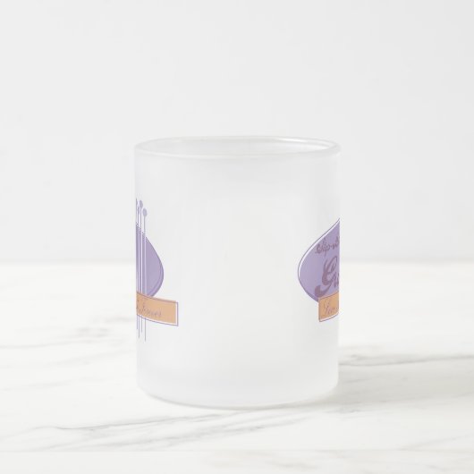 新郎のマグの義母 フロストグラスマグカップ (中央)