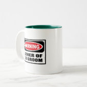 新郎のマグの警告の父 ツートーンマグカップ (正面左)