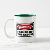 新郎のマグの警告の父 ツートーンマグカップ (左)