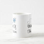 新郎のマグの青い蝶結婚式の母 コーヒーマグカップ (中央)