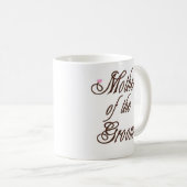 新郎の上品な茶色の母 コーヒーマグカップ (正面右)