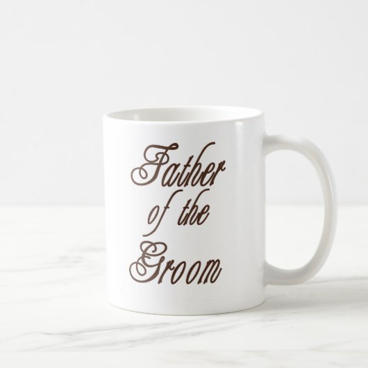 新郎の上品な茶色の父 コーヒーマグカップ (右)