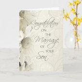 新郎の両親への結婚祝いカード カード (黄色い花)