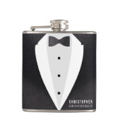 新郎の介添え人へのウェディングギフト フラスク (正面)