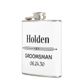 新郎の介添え人へのギフト フラスク (左)
