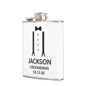 新郎の介添え人用ブラックボウタイ フラスク (左)