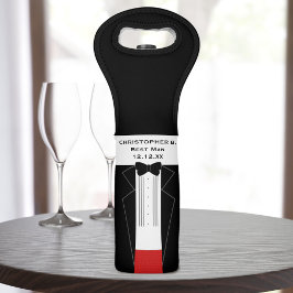 新郎の介添え人 タキシード 親友 結婚前パーティー ワインバッグ