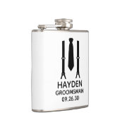 新郎の介添え人 ブラックタイ フラスク (右)