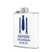 新郎の介添え人 ブルー タイ フラスク (左)