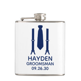 新郎の介添え人 ブルー タイ フラスク
