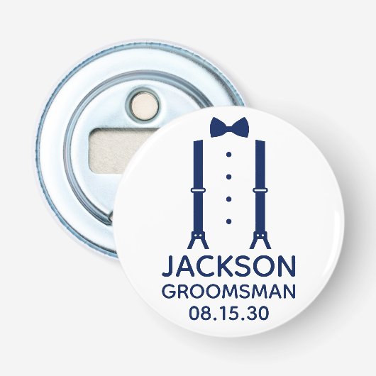 新郎の介添え人 ブルー ボウタイ 栓抜き (正面)