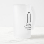 新郎の介添え人 黒蝶ネクタイ フロストグラスビールジョッキ (正面右)