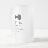 新郎の介添え人 黒蝶ネクタイ フロストグラスビールジョッキ (正面左)