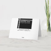 新郎の仲間へのウェディング感謝カード - ストライプ サンキューカード (裏面)