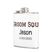 新郎の仲間 新郎介添人 ブライズシャワー  名前を追加 フラスク (左)