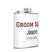 新郎の仲間 新郎介添人 ブライズシャワー  名前を追加 フラスク (右)