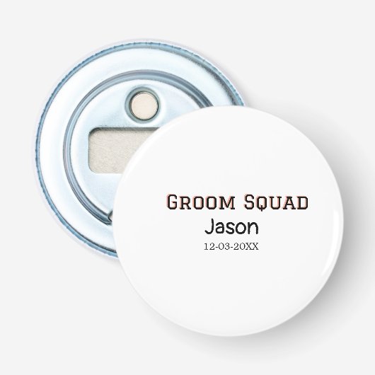 新郎の仲間 新郎介添人 ブライズシャワー  名前を追加 栓抜き (正面)