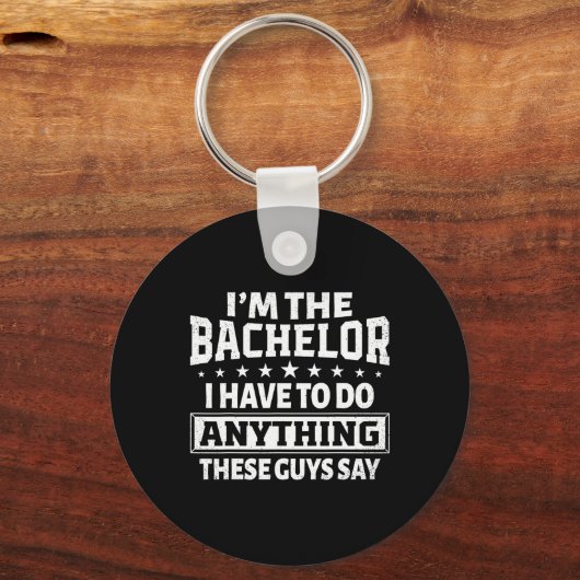 新郎の俺が独身最後の夜を祝うバチェラーパーティー 馬鹿騒ぎするぞ！ キーホルダー (正面)