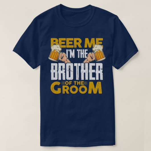 新郎の兄弟が乾杯している Tシャツ (デザイン正面)