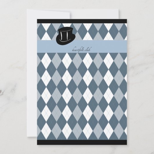 新郎の友人たちからの結婚式招待状です 招待状 (裏面)