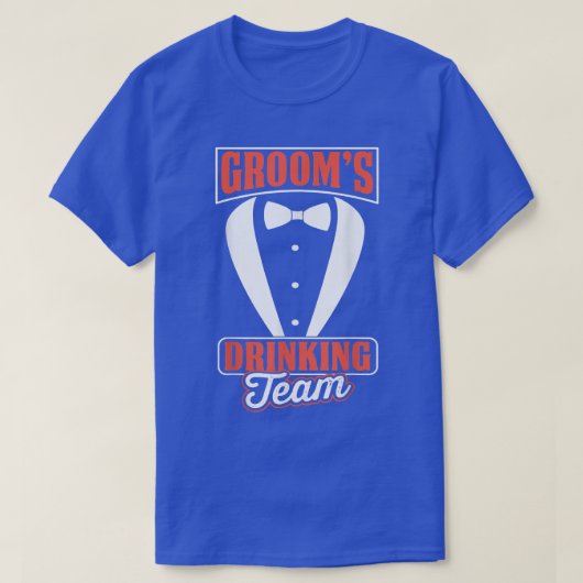 新郎の友人たち 飲み会 結婚前パーティー Tシャツ (デザイン正面)