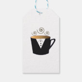 新郎の友人へのパーソナライズされたブラックタキシード小さいギフトバッグ ギフトタグ (裏面)